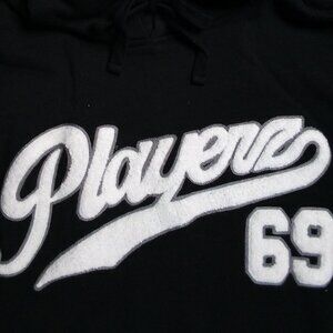 Vintage Y2K Playerz 69 Chenille Spell Out Hoodie Sweatshirt
